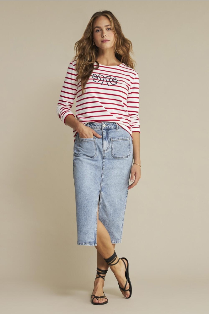 SIBELLE SKIRT FRONT PATCH POCKETS SRB4429 108 BLEACH